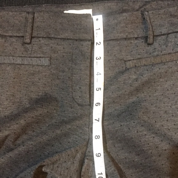 Adrienne Vittadini Gray Polka Dot Straight Leg Trouser Pants w/Faux Pockets-12 - Picture 10 of 12